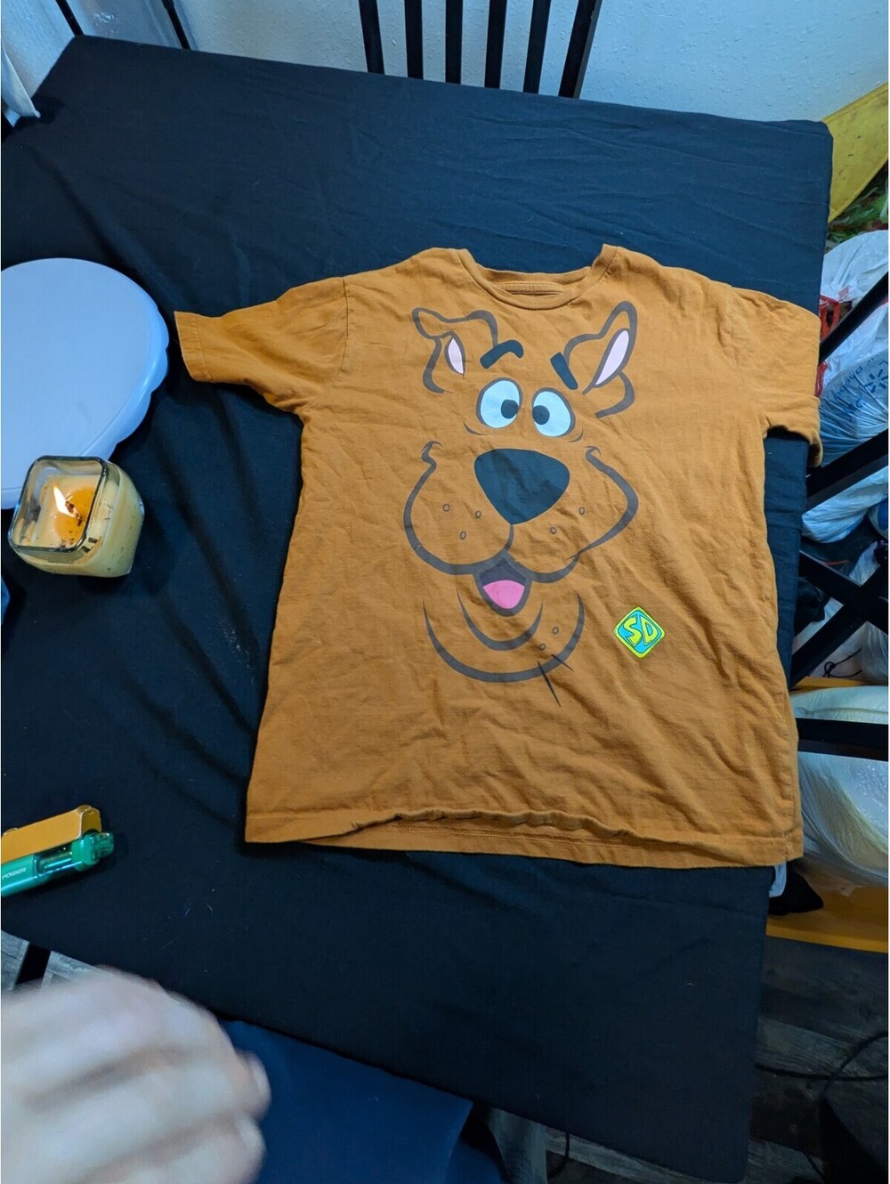 Scooby-Doo Big Face Graphic T-Shirt Kids XL 14/16 Brown